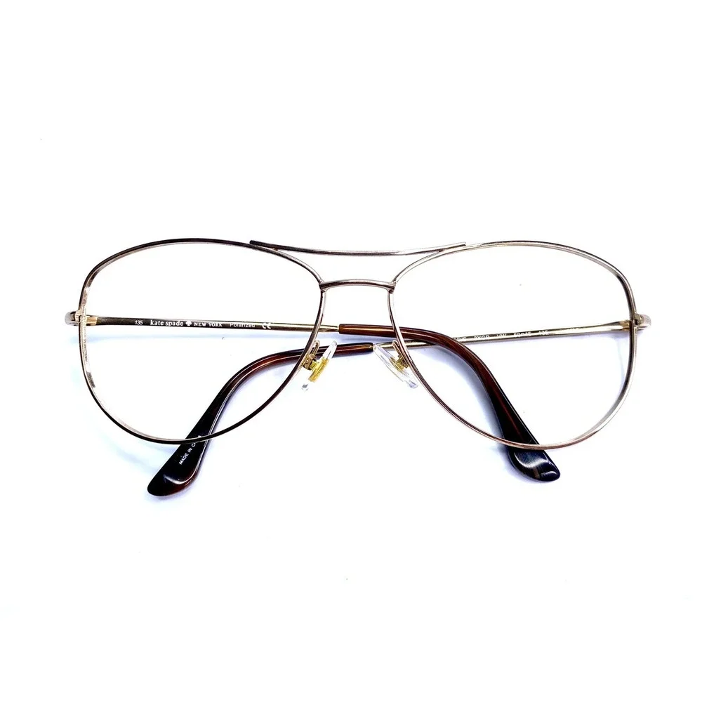 New Kate Spade NY Gold Aviator Frame Eyeglasses Ally P/S 3YGP 60 15 135